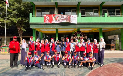 Upacara Peringatan Hari PMI di SMPN 1 Papar, Tumbuhkan Kepedulian dan Semangat Kemanusiaan